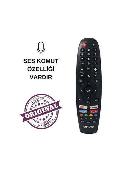 Ses Komutlu Onvo Profilo Saba Ses Komutlu Android Smart Led Tv Kumanda