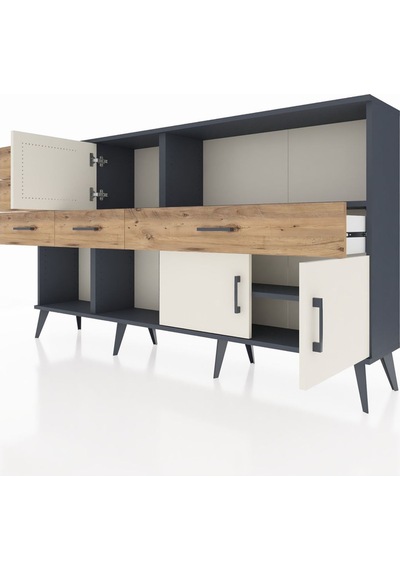 Arges Konsol 2 Raflı 5 Çekmeceli 3 Kapaklı 176x30x99 Antrasit-aytaşı/çam Aytası/atlas Çam - Antrasıt Arges Konsol 2 Raflı 5 Çekmeceli 3 Kapaklı 176x30x99 Antrasit-aytaşı/çam Aytası/atlas Çam - Antrasıt