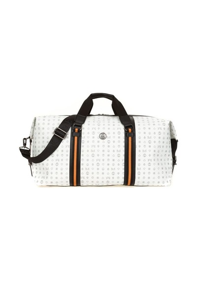 Bilik Deri Monogram Beyaz Unisex Seyahat Çantası Rh25 Duffle-mn 001