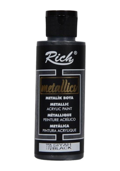 Metalik Akrilik Boya 120 Ml Siyah Karışık