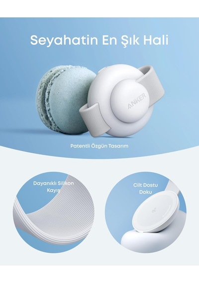 Maggo 3'ü 1 Arada Kablosuz Şarj İstasyonu, Qi2, 15w, Katlanabilir, Magsafe Uyumlu, Beyaz - B25m8