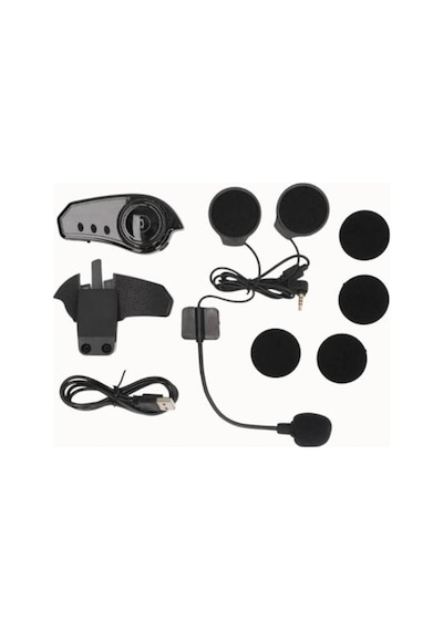 Bt68 Interkom Motosiklet Kask Kamerası 1080p Hd + Bluetooth Kulaklık Gece Görüşlü 360 Ayarlanabilir