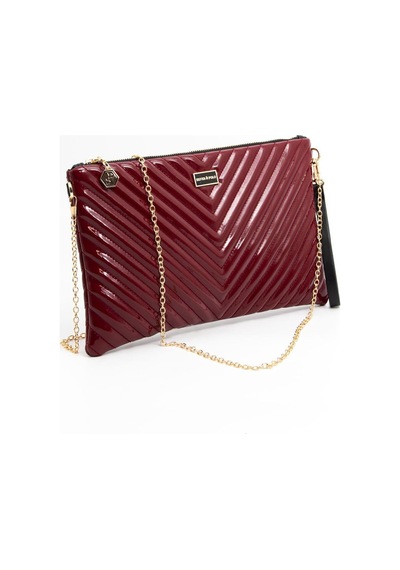Silver Polo Sp1034 Kadın Portföy & Clutch Kapitone V Rugan Bordo-rugan Bordo