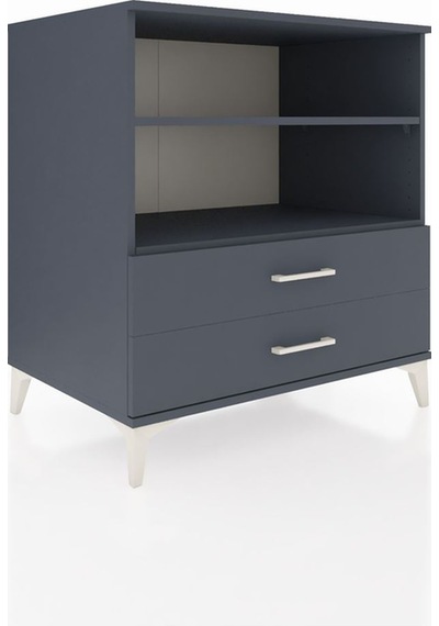 Kronos Şifonyer 2 Raflı 2 Çekmeceli 88x59x96 Antrasit-antrasit Antrasit