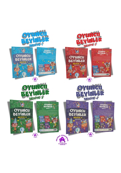 Tazof Oyuncu Beyinler Seviye 1-2-3-4 4 Kitap Bir Arada
