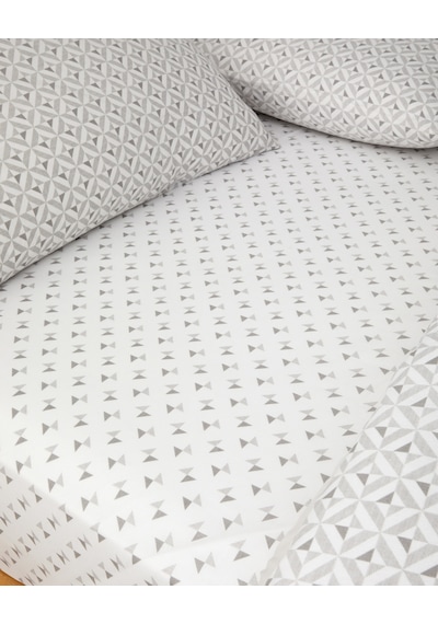 Symetra Kolay Ütülenir Çift Kişilik Çarşaflı Nevresim Takımı 200x220 Cm Gri