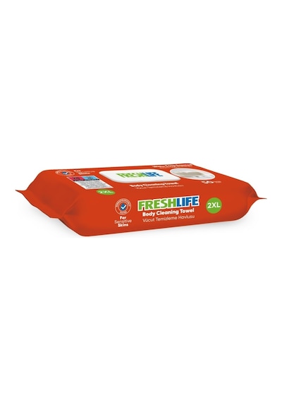 Freshlife Hasta Vücut Temizleme Islak Mendil Havlu 50 Yaprak XL 9'lu Set