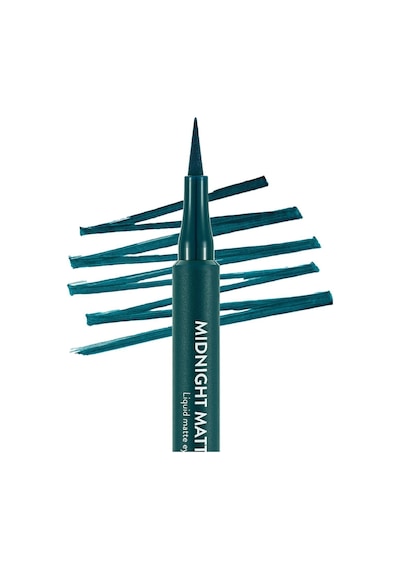 Flormar Mat Likit Kalem Eyeliner (YEŞİL) - Midnight Matte Eyeliner - 004 Green - 8690604641673