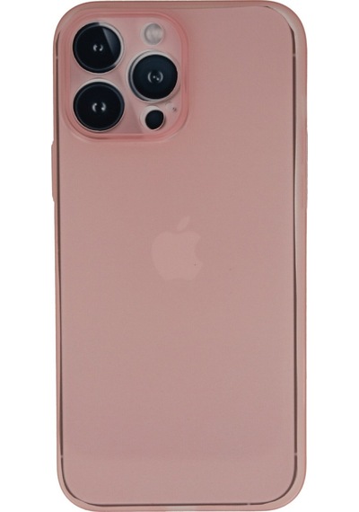 Newface Apple Uyumlu iPhone 13 Pro Max Kılıf Pp Ultra İnce Kapak - Pembe Pembe