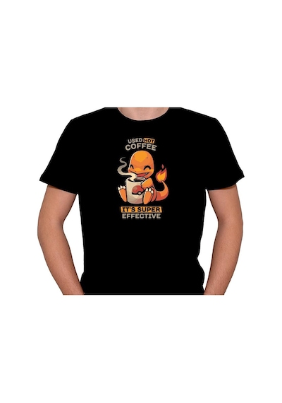Pokemon Charizard Çalizart Used Hot Coffee It's Super Effective Tişört Unisex T-shirt 001