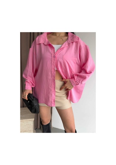Unika Boutique Salaş Stil Gömlek Pembe