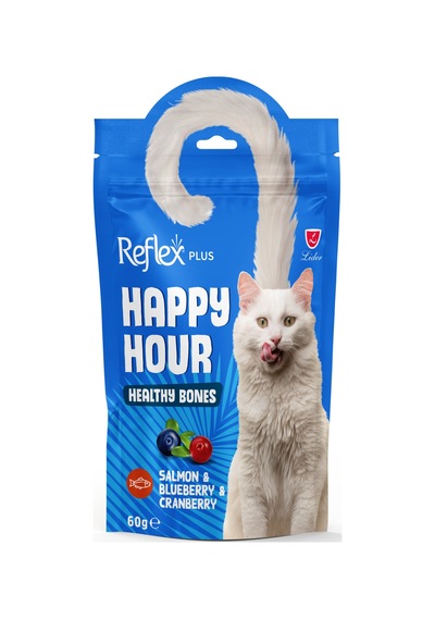 Reflex Happy Hour Somonlu Ve Yaban Mersinli Destekleyici Kedi Ödülü 60 Gr