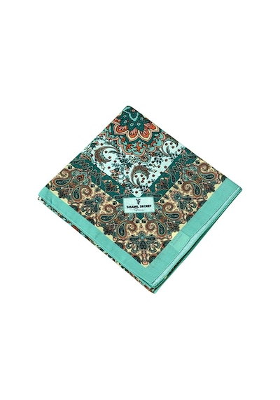 Mim Eşarp Prime Pamuk Etnik Desenli Eşarp 90x90 Cm Mint