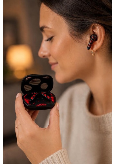 Bluetooth Kulaklık 5.4 3d Sesli Kulak İçi Oyuncu Kulaklık G101 Siyah