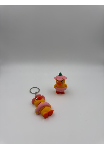 Pinky Duck Anahtarlık Açık Pembe