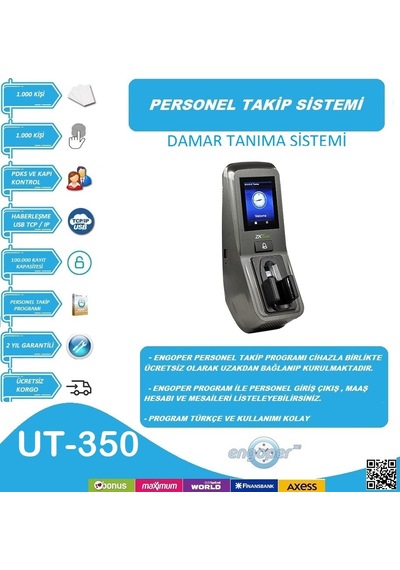 Zkteco Fv350 Damar Tanıma Parmakizi Personel Takip Sistemi