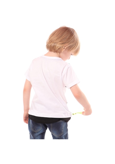 Toontoy Kids Toontoy Erkek Çocuk Desined Baskılı Tişört Beyaz