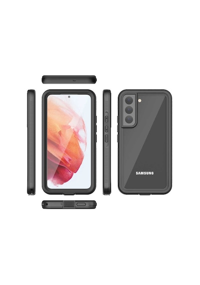 Galaxy S22 Plus Uyumlu 1-1 Su Geçirmez Uyumlu-siyah Siyah