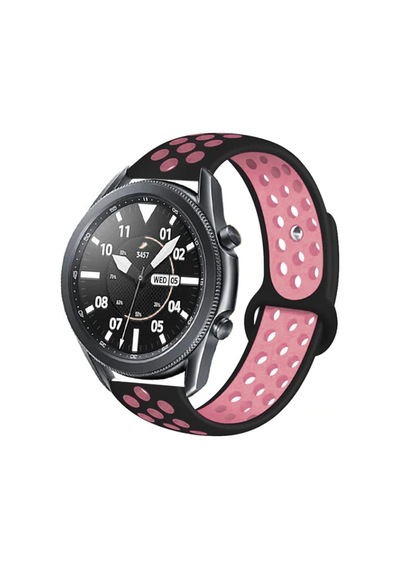 Galaxy Watch 46mm 22mm Krd-02 Uyumlu Mkst Kordon-siyah-rose Gold