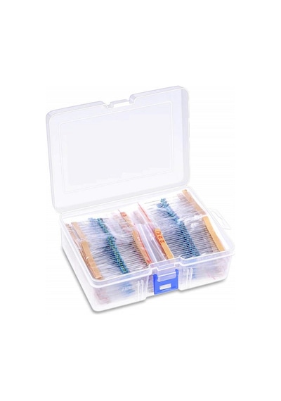 Direnç Seti 1/4w Metal Film %1 20'şerli 1280 Adet 64 Çeşit Şeffaf Çantada