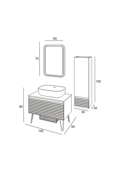 Denko Taylan 100 Cm Mdf Siyah Banyo Dolabı Takımı + Boy Dolabı Siyah Denko Taylan 100 Cm Mdf Siyah Banyo Dolabı Takımı + Boy Dolabı Siyah