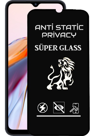 Xiaomi Uyumlu Redmi 12c Tam Kaplayan Anti Statik Hayalet Süper Cam Ekran Koruyucu