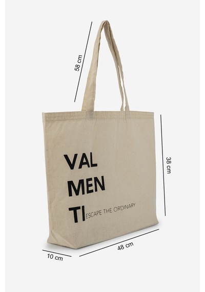 Valmenti Unisex Tekstil Siyah Bez Poşet Çanta 1223 Vlmnt-2 Bez Poset Ntrl Ktn/syh Yz