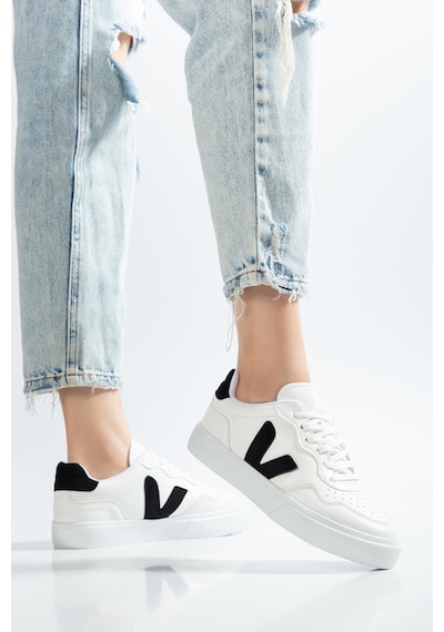 Suins Rawin Model Kadın Beyaz Spor Ayakkabı Sneaker Siyah