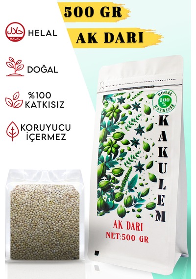 Kakulem Sertifikalı Muhabbet Kuşu Papağan Yemi Ak Darı 500 Gr