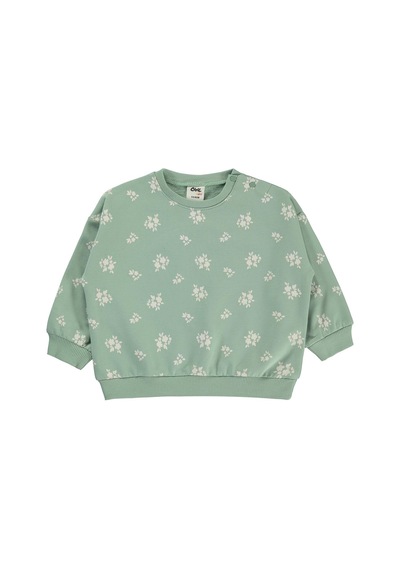 Civil Baby Çiçek Empirme Basic 6-18 Ay Sweatshirt - Haki
