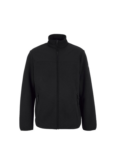 Discovery Expedition D6wm-swt3746 Siyah Dik Yaka Jakarlı Erkek Polar Sweatshırt