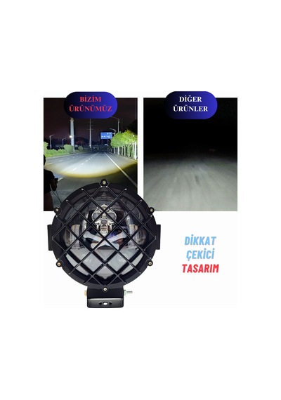 Off Road Kafesli Skull Delici Spot Led Sis Farı Ve Çalışma Lamba