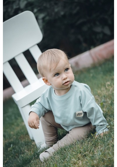 Atlasyael Atlas&yael %100 Organik Pamuk Gots Organik Belgeli Oversize Sweatshirt - Mint Yeşili Mint