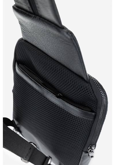 Valmenti Erkek Hakiki Deri Siyah Deri Body Bag Çanta 995 230219 Erk Cnt Sk24-25 Sıyah Dr Siyah