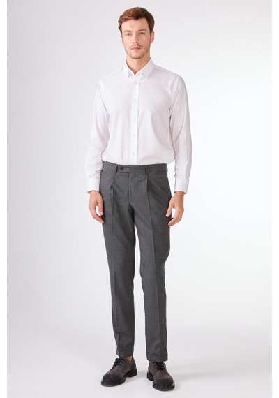 Dufy Lacivert Erkek Slim Fit Melanj Desenli Klasik Pantolon - 97648 Lacivert Dufy Lacivert Erkek Slim Fit Melanj Desenli Klasik Pantolon - 97648 Lacivert