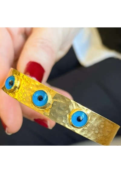 Oriental Kuyumculuk Jewellery Gold Gümüş Nazarlık Göz Bilezik Kelepçe Sarı