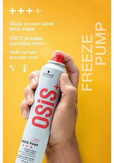 Schwarzkopf Osis Freeze Pump Güçlü Tutuş Saç Spreyi 200 ML