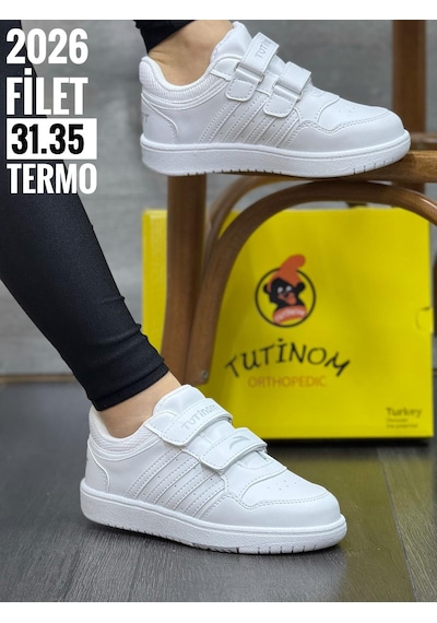 Papucumun Dünyası Tutinom Unisex Çocuk Spor Ayakkabı Kız Ve Erkek Beyaz