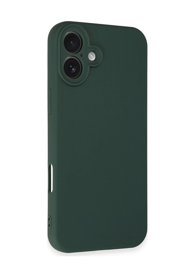 Newface - 900 - iPhone Uyumlu 16 Plus Kılıf Nano İçi Kadife Silikon - - Csmo-tex - Koyu Yeşil