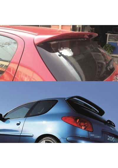 Peugeot 206 1998-2006 Spoiler-fiber-astarlı-boyasız