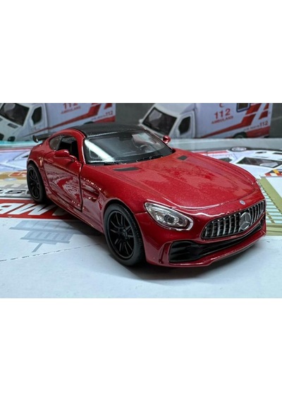 Oyuncak Metal Model Araba 1/36 Çek Bırak Mercedes Amg Gtr Kırmızı