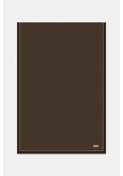Vakko Twill İpek Şal - Helezon Monogram - Acı Kahve