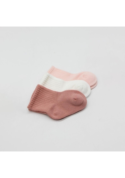 Bistyle 3'lü Dikişsiz Çorap 10138 Ekru-pembe