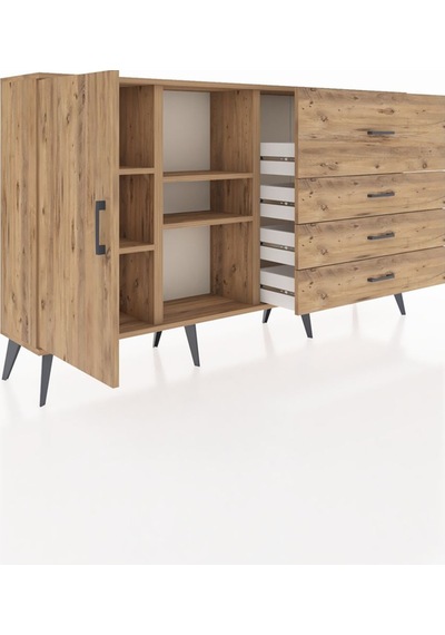 Arges Konsol 4 Raflı 4 Çekmeceli Tek Kapaklı 176x30x99 Çam-çam Atlas Çam - Atlas Çam Arges Konsol 4 Raflı 4 Çekmeceli Tek Kapaklı 176x30x99 Çam-çam Atlas Çam - Atlas Çam
