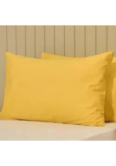 50x70cm 2adet %100 Cotton Yastık Kılıfı Sarı