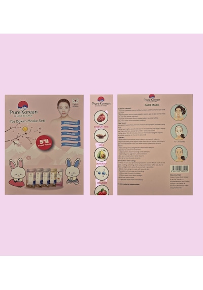 Wanda Nara Cosmetics Pure Korean Yüz Bakım Maske Seti 5'li