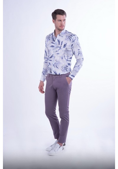 Efor P 1078 Slim Fit Lila Spor Pantolon Lila