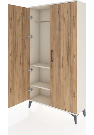Arges Dolap 2 Raflı Kapaklı Tek Askılı 88x30x163 Aytaşı-çam Aytaşı