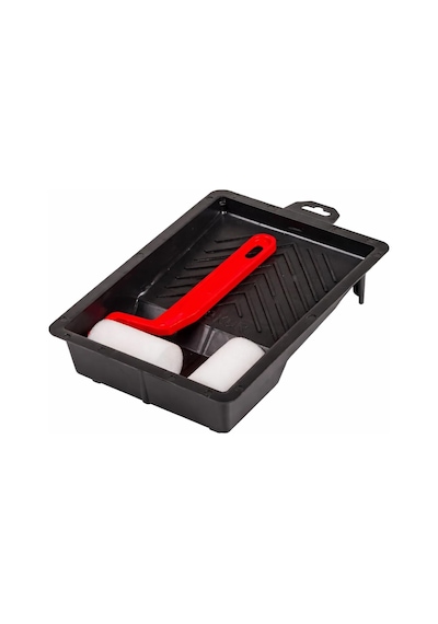 Hobi Seti Mini Rulo Ve Boyama Kabı 14x21,5 Cm Pratik Kullanım Dayanıklı Boya Tepsisi Seti