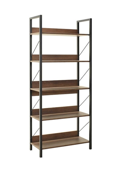 Profile 5 Raflı Kitaplık Koyu Ceviz Oslo Ceviz 73x172x35 Cm Gxyxd
